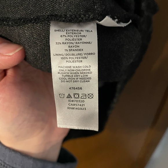 Loft size 8 fit and flare charcoal gray and black leopard print dress - Picture 3 of 4